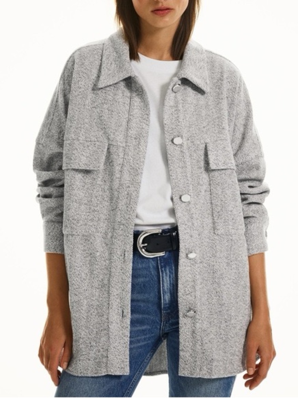 Zara Overshirt Shacket with Herringbone Pattern Size XS-S Brand New with Tags